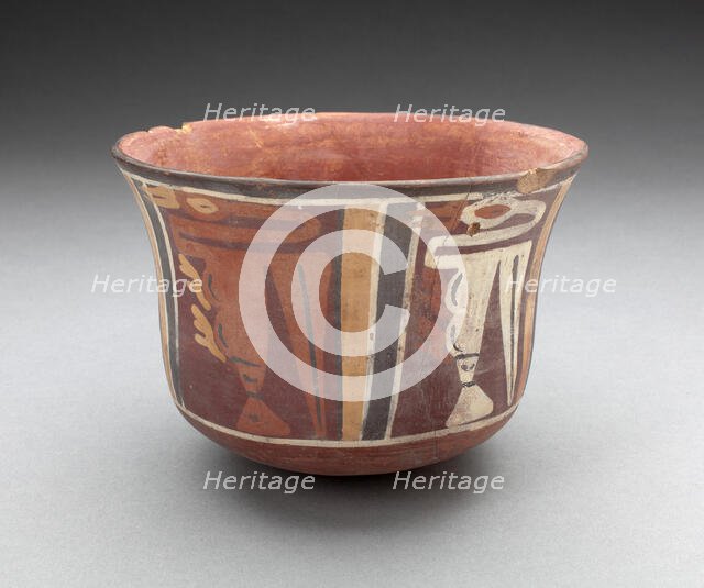 Cup Depicting Long-Necked Birds, 180 B.C./A.D. 500. Creator: Unknown.