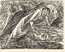 The Writing Prophet (Saint John on Patmos), 1919. Creator: Ernst Barlach.