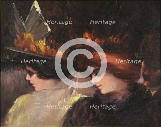 Street Scene, c. 1900. Creator: Luks, George Benjamin (1867-1933).