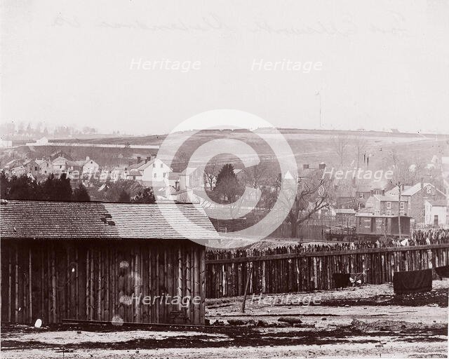 Pontoon Bridge at Deep Bottom, James River, 1864. Creator: Andrew Joseph Russell.