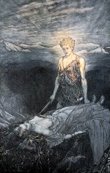 Illustration from Siegfried and the Twilight of the Gods, 1924.  Artist: Arthur Rackham
