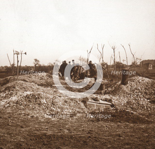 Hidden battery, c1914-c1918. Artist: Unknown.