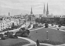 'Coventry: The Three Spires', c1896. Artist: Valentine & Sons.