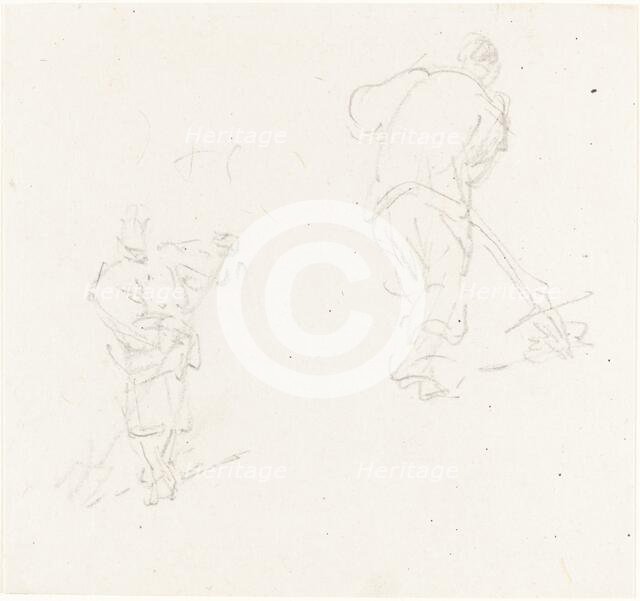 Two Chinese Laborers, c. 1838. Creator: George Chinnery.