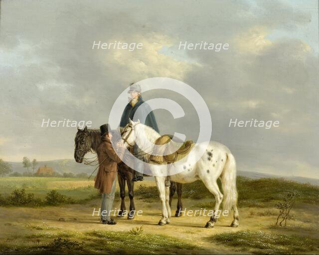 Two Riders in a Landscape, 1817. Creator: Anthony Oberman.