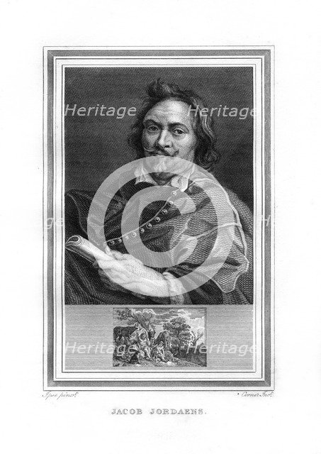 Jacob Jordaens, Flemish Baroque era painter, (1825).Artist: John Corner