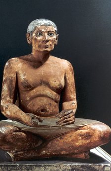Seated scribe, Ancient Egyptian, 5th Dynasty, 2498-2345 BC. Artist: Unknown