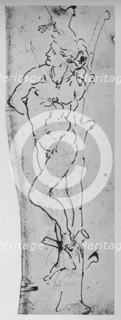 'Study for a St. Sebastian', c1480 (1945). Artist: Leonardo da Vinci.