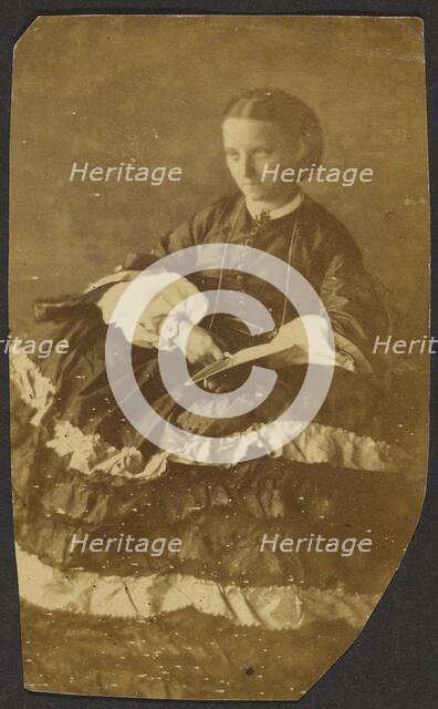 Portrait of seated woman, about 1855-1865. Creator: Unknown.