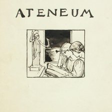 Ateneum magazine cover proposal, published by Wentzel Hagelstam, 1898. Creator: Albert Edelfelt.