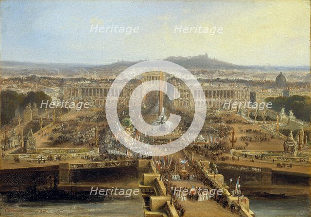 Fête de la Concorde, le 21 mai 1848 au Champ-de-Mars, 1848. Creator: Champin, Jean-Jacques (1796-1860).