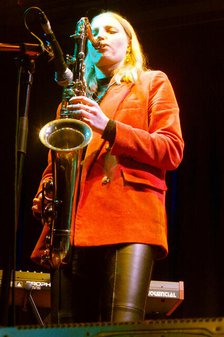 Emma Rawicz Quintet, New Generation Jazz Festival Roadshow, Shoreham by Sea, Feb 2023. Creator: Brian O'Connor.