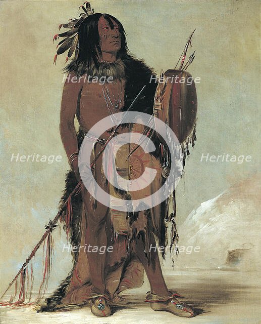 Wún-nes-tou, White Buffalo, an Aged Medicine Man, 1832. Creator: George Catlin.