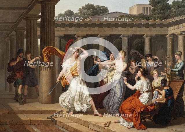 Odysseus Recognises Achilles amongst the daughters of Lycomedes, 1791. Creator: Louis Gauffier.