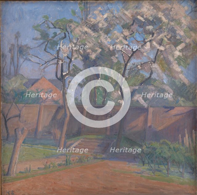 Forår i haven, 1934. Creator: Karl Schou.