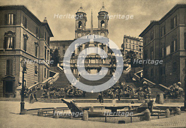 'Roma - Church of the Trinita dei Monti', 1910. Artist: Unknown.