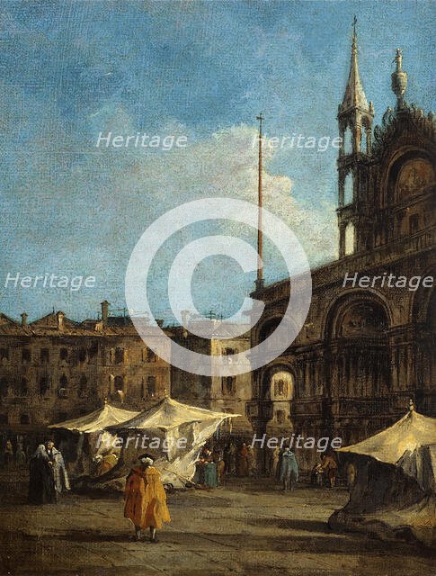 View of Piazza San Marco in Venice, c.1760. Creator: Francesco Guardi.