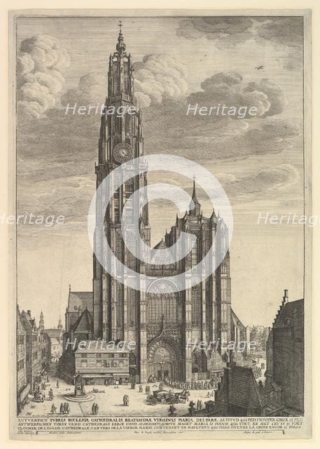 Antwerp Cathedral (Prospectvs Tvrris Ecclesiæ Cathedralis), 1625-77. Creator: Wenceslaus Hollar.