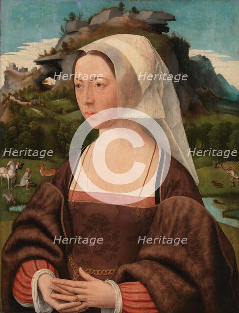 Portrait of an Unknown Woman, c.1525. Creator: Jan Mostaert.