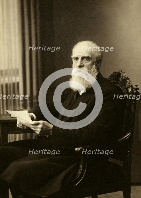 Nicholas Tchaykovsky, full-length portrait, seated, facing left, between 1900 and 1920. Creator: Unknown.