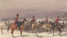 Cossacks convoying deportees, 1831. Artist: Anonymous  
