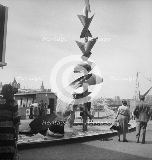 'Water Mobile', sculpture by Richard Huws, Festival of Britain, South Bank, Lambeth, London, 1951. Artist: MW Parry.