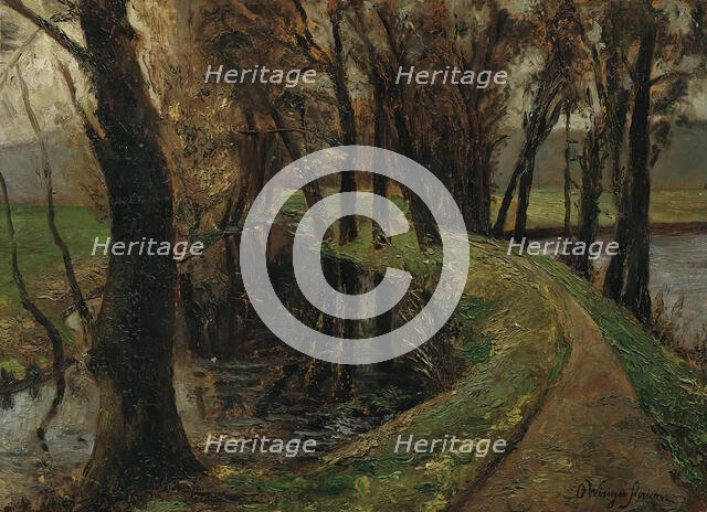 Avenue by the pond, 1906. Creator: Olga Wisinger-Florian.