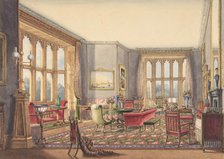 Drawing Room, Guys Cliffe, Warwickshire, 1860. Creator: Anon.