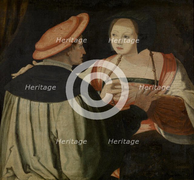 The engagement. Creator: Leyden, Lucas, van (1489/94-1533).