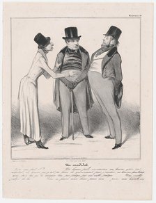 Plate 48: Un candidat, 1838.  Creator: Honore Daumier.