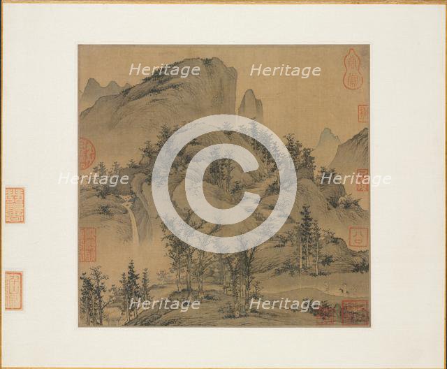 Travelers in Autumn Mountains, 1st half 1300s. Creator: Sheng Mou (Chinese, active c. 1310-1350).