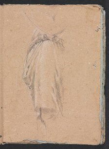 Verona Sketchbook: Drapery study with elbow (page 5), 1760. Creator: Francesco Lorenzi (Italian, 1723-1787).