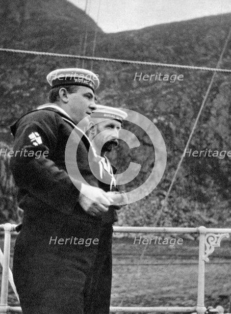 Two sailors on the royal yacht off the coast of Norway, 1904 (1908).Artist: Queen Alexandra