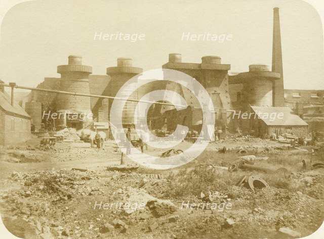 Blast furnace, Russell's Hall, Dudley, West Midlands, 1859. Artist: Mr Mills.