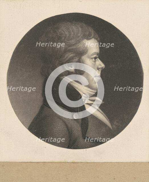 Unidentified Man, 1798-1803. Creator: Charles Balthazar Julien Févret de Saint-Mémin.