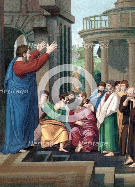 St Paul the Apostle preaching to the Athenians, c1860. Artist: Unknown