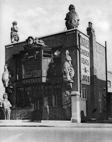 Figureheads of old fighting ships, Grosvenor Road, London, 1926-1927.Artist: Whiffin