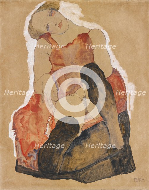 Girl with black stockings, 1911.