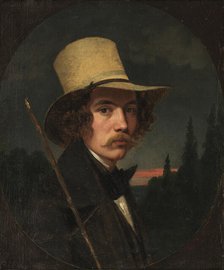 Self-portrait, 1843-1847. Creator: Andreas Herman Hunaeus.