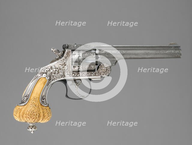 Smith & Wesson .44 Double-Action Frontier Model Revolver decorated by Tiffany & Co, American,c1893. Creator: Smith & Wesson.