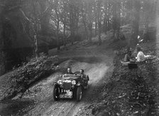 MG PA taking part in the B&HMC Brighton-Beer Trial, Fingle Bridge Hill, Devon, 1934. Artist: Bill Brunell.