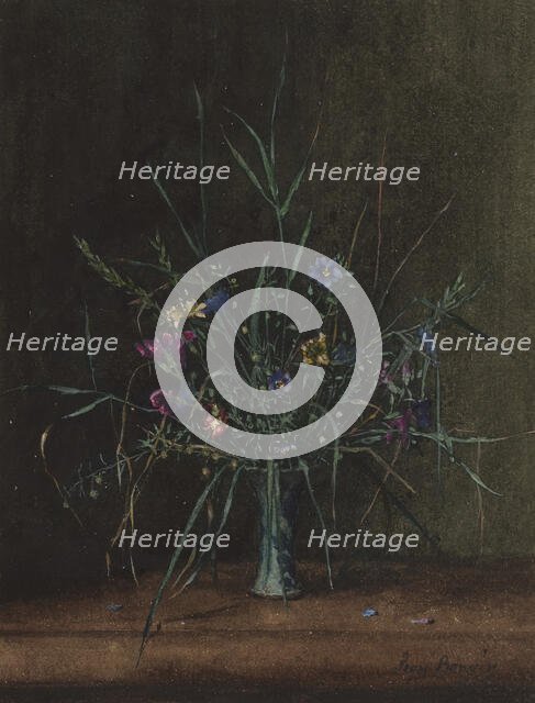 Bouquet of Wild Flowers with Flax, 1865. Creator: Leon Bonvin.