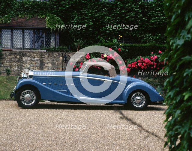 1934 Hispano Suiza type 68 Bis V12 convertible Artist: Unknown.