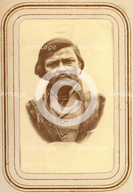 Portrait of Per Olof Amundsson Länta, Sirka's Sami village, 1868.  Creator: Lotten von Duben.