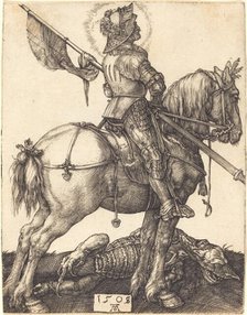 Saint George on Horseback, 1508. Creator: Albrecht Durer.