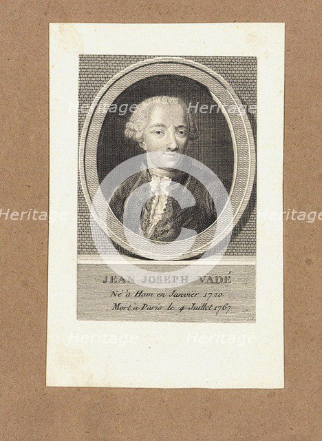 Portrait of Jean-Joseph Vadé (1720-1757), ca 1770.