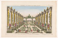 View of the garden of Axarienne castle in Saint Petersburg, 1700-1799. Creator: Anon.