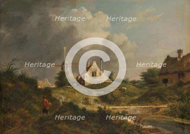 View of the dilapidated rampart in Amsterdam on the city side between the Muiderpoort..., 1807. Creator: Jan Hulswit.