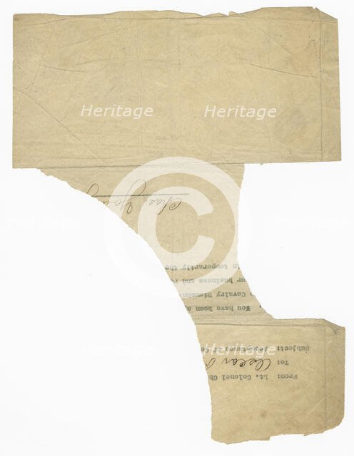 Letter to Oscar W. Price from Charles Young, ca. 1918. Creator: Unknown.