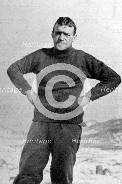 Ernest Shackleton, British explorer, Antarctica, 1909. Artist: Unknown